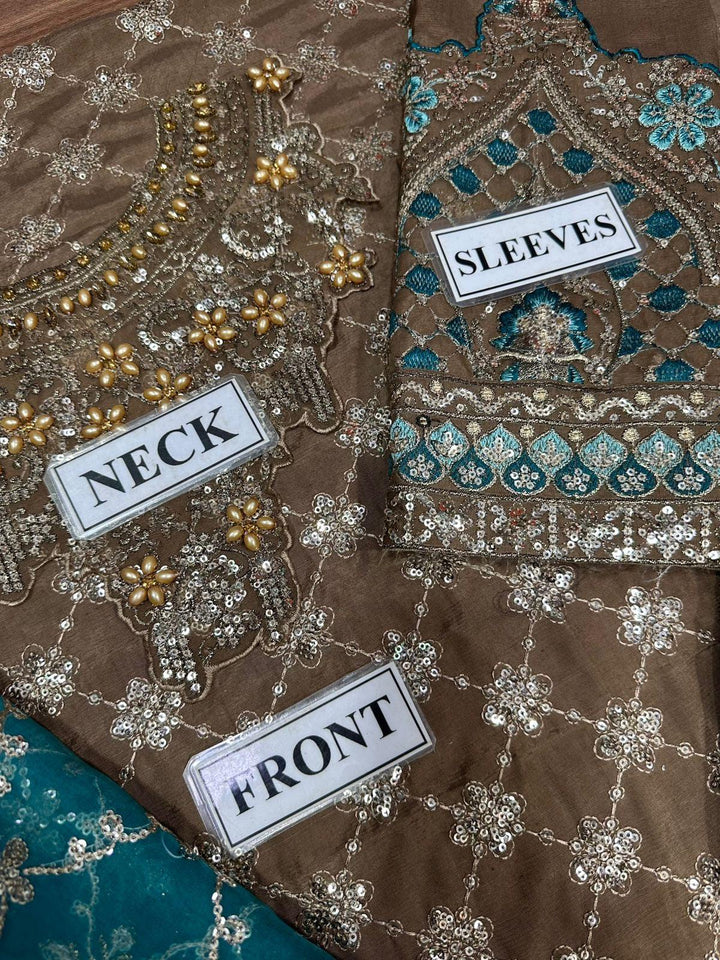 Maria B Silk Suit-Replica Suits-Replica Zone