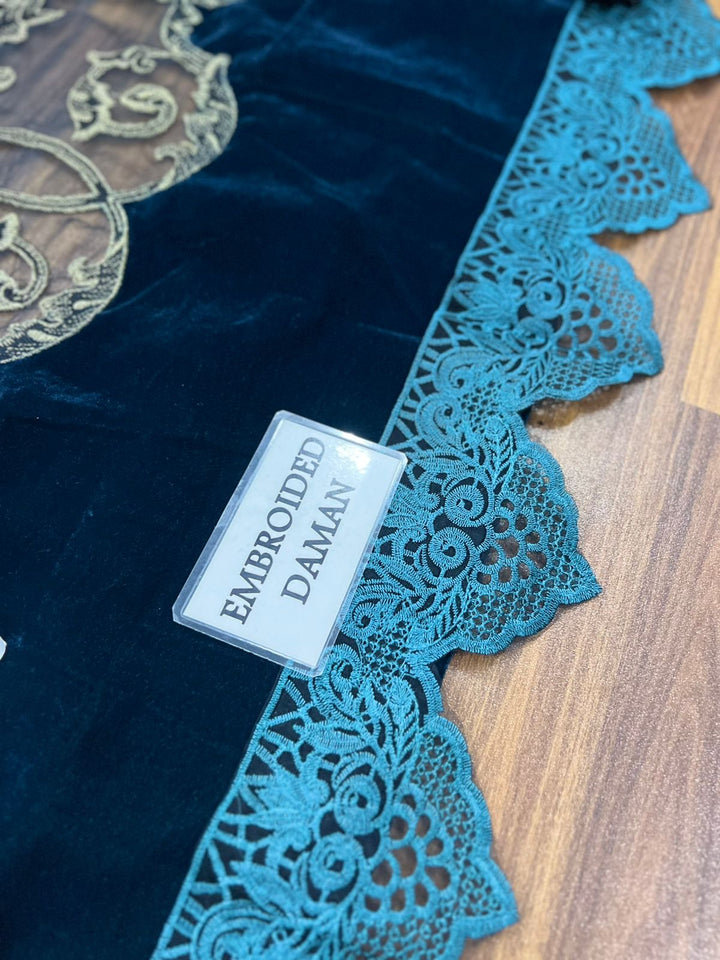 Maria B Velvet Suit-Replica Suits-Replica Zone