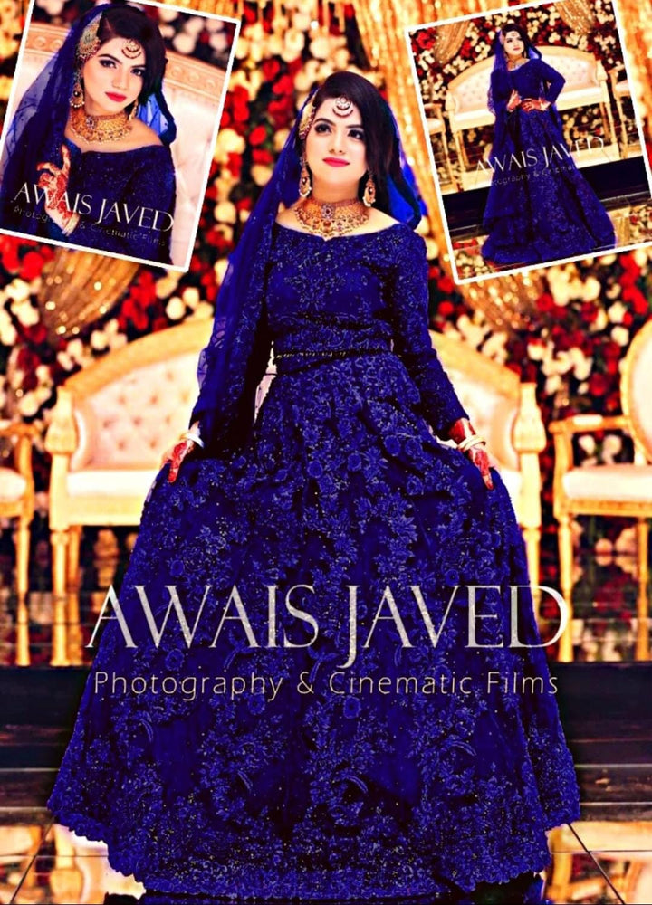 Mariam & Maria Net Frock-Bridal Suits-Replica Zone