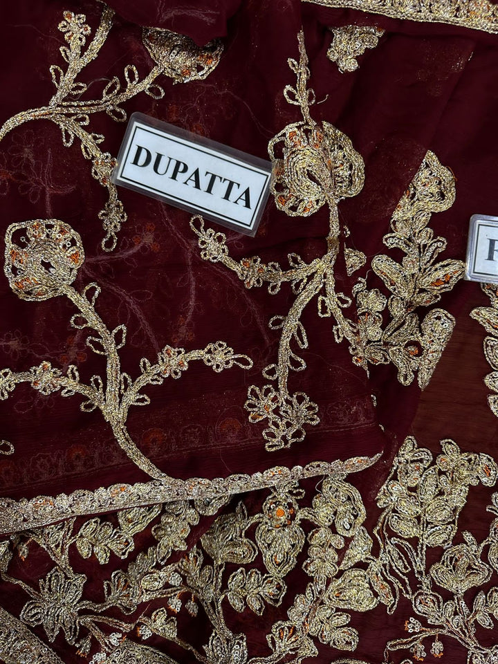 Maryams Chiffon Frock-Bridal Suits-Replica Zone