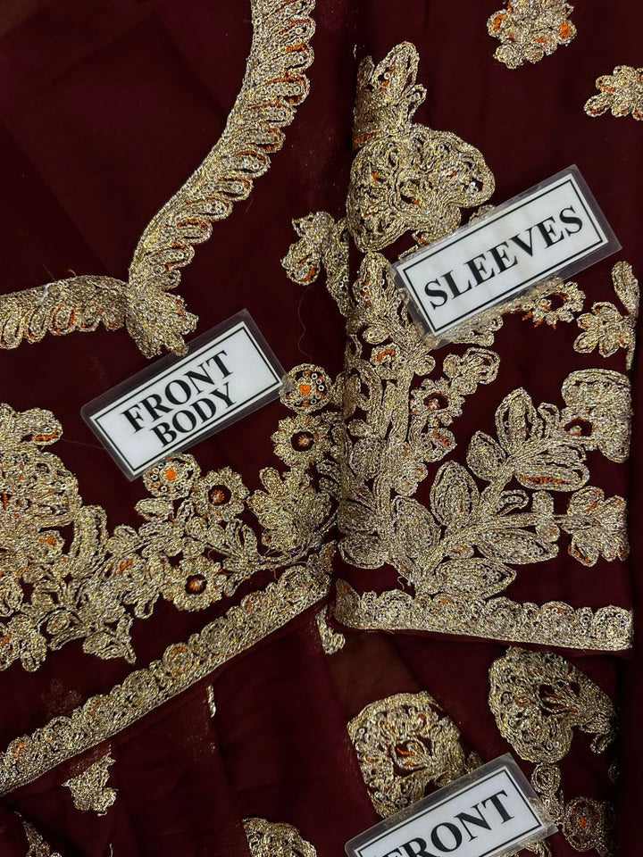 Maryams Chiffon Frock-Bridal Suits-Replica Zone