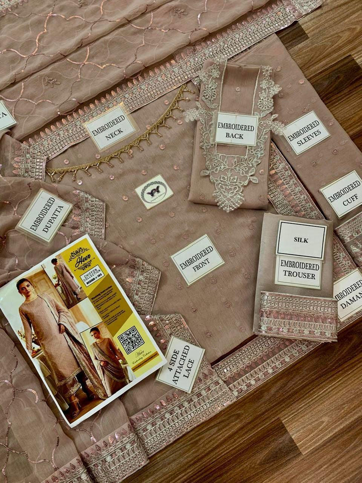 Maryams Chiffon Suit-Replica Suits-Replica Zone