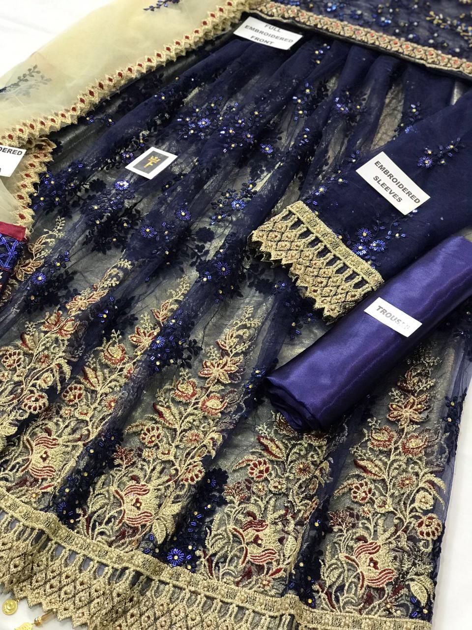 Maryams Net Frock-Bridal Suits-Replica Zone