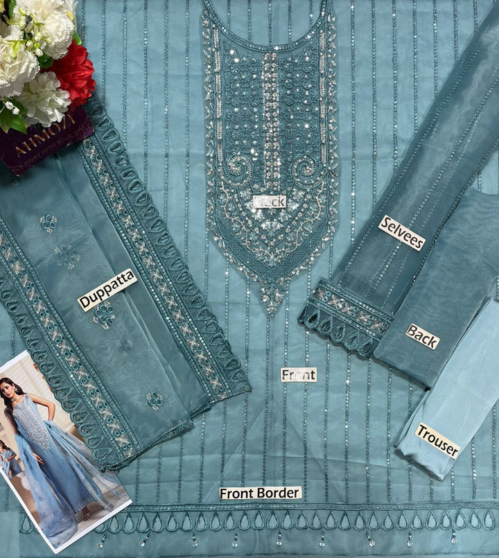 Maryams Organza Suit-Replica Suits-Replica Zone