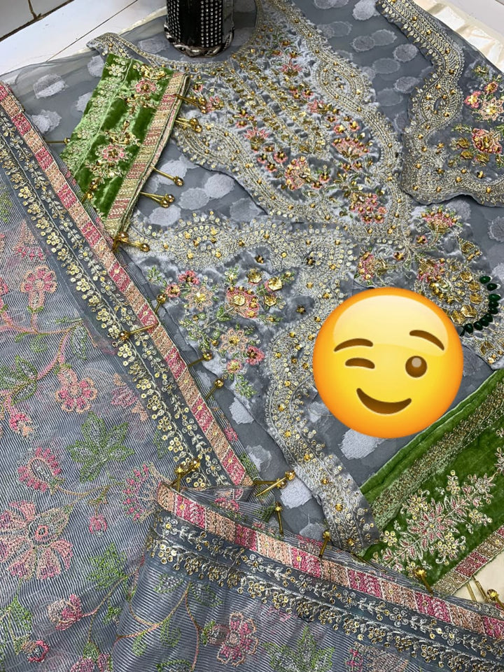 Maryams Organza Suit-Replica Suits-Replica Zone