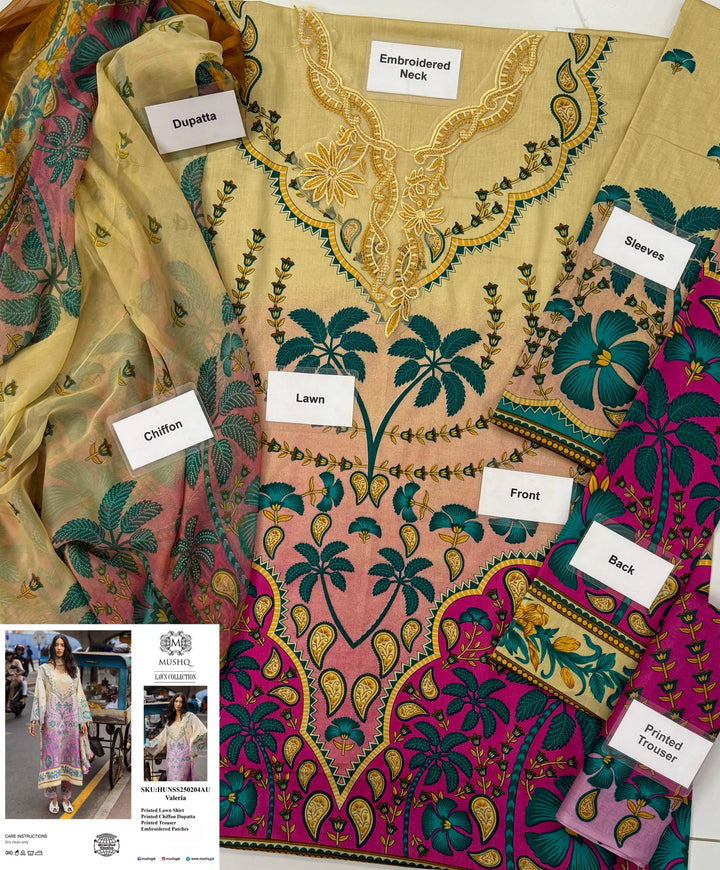 Mushq Lawn Suit-Lawn Suits-Replica Zone