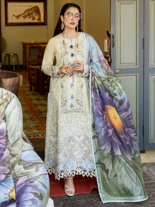 lawn dress with silk dupatta Semi-stitched silk dupatta for eid