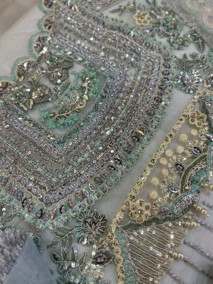 Mushq Net Maxi-Bridal Suits-Replica Zone