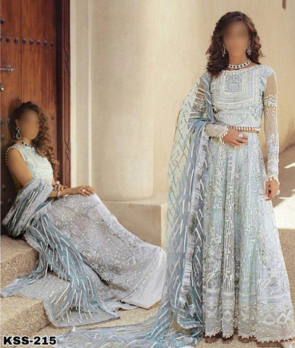 Mushq Net Maxi-Bridal Suits-Replica Zone