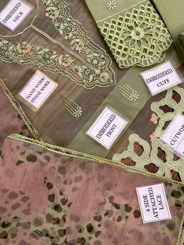 Mushq Organza Suit-Replica Suits-Replica Zone