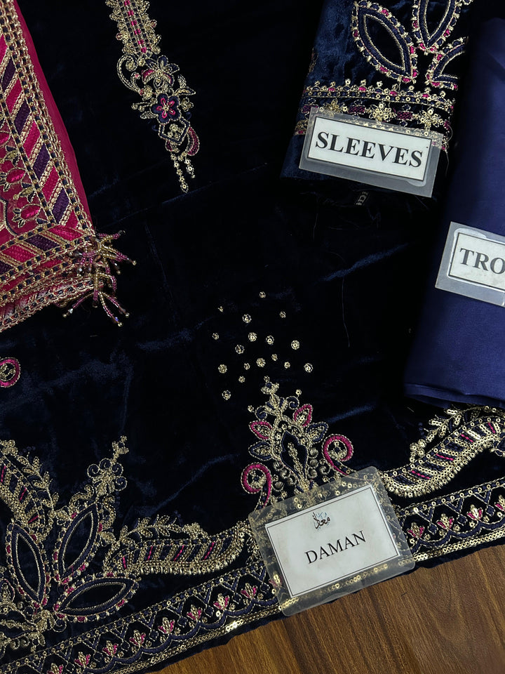 Naqashi Velvet Suit-Replica Suits-Replica Zone
