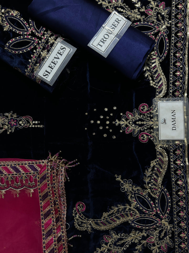 Naqashi Velvet Suit-Replica Suits-Replica Zone