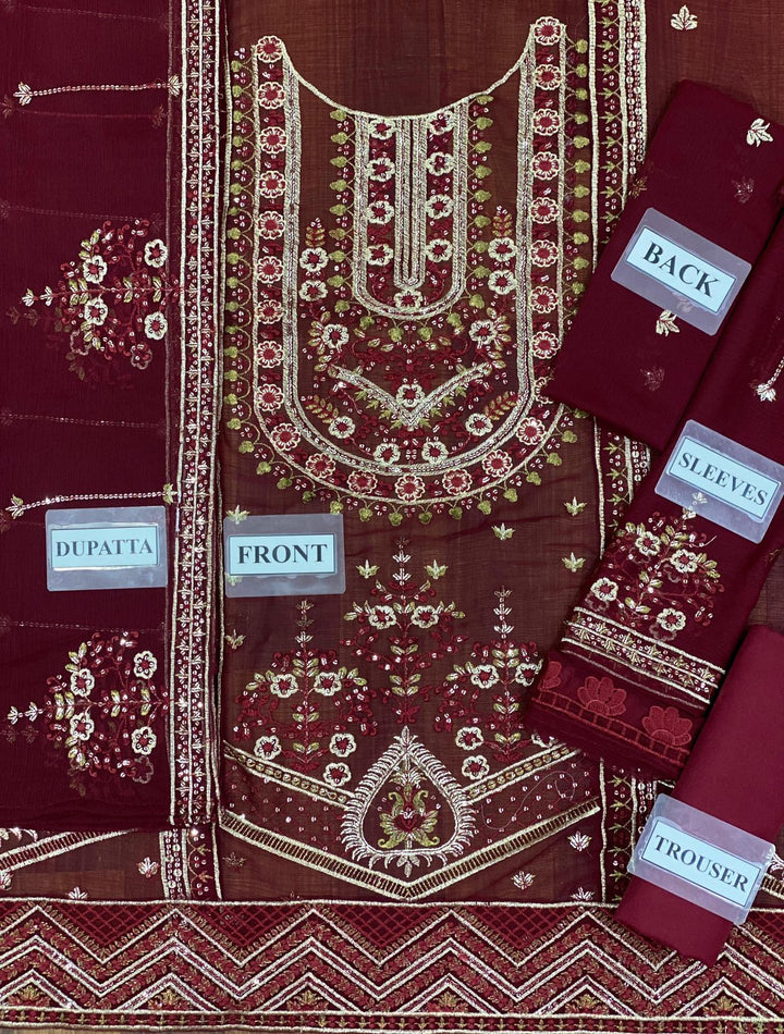 Noorma Kamal Chiffon Suit-Replica Suits-Replica Zone