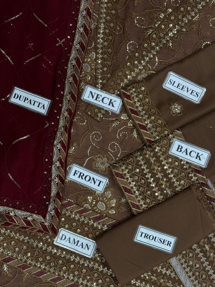 Noorma Kamal Chiffon Suit-Replica Suits-Replica Zone