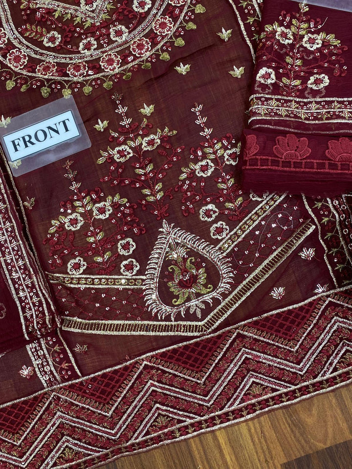 Noorma Kamal Chiffon Suit-Replica Suits-Replica Zone