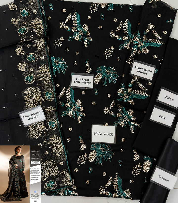 Nureh Chiffon Suit-Replica Suits-Replica Zone