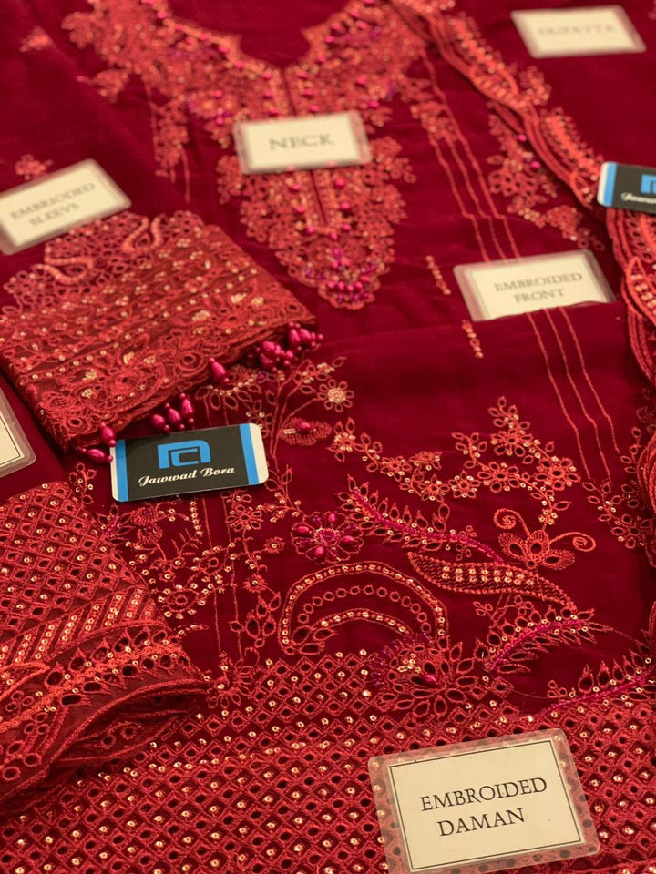 Qalamkar Chiffon Suit-Replica Suits-Replica Zone
