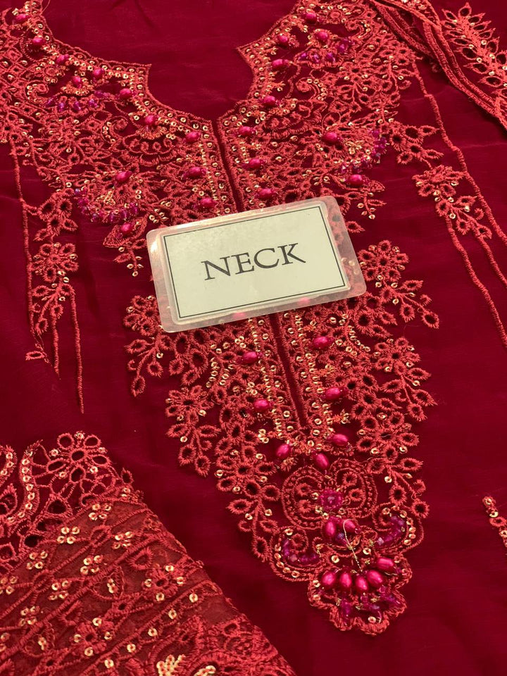 Qalamkar Chiffon Suit-Replica Suits-Replica Zone