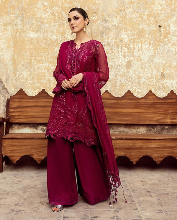 Qalamkar Chiffon Suit-Replica Suits-Replica Zone
