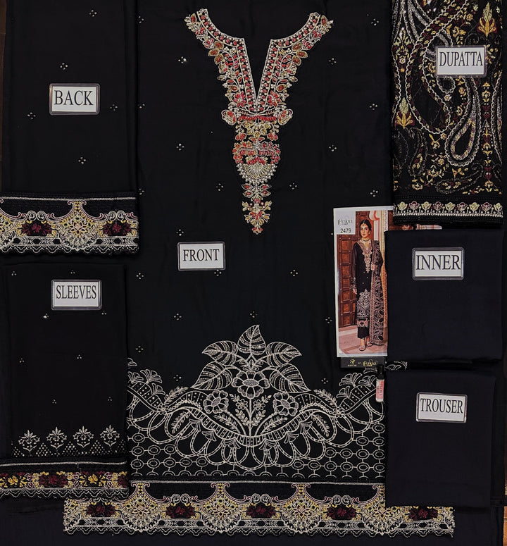 Ramsha Chiffon Suit-Replica Suits-Replica Zone