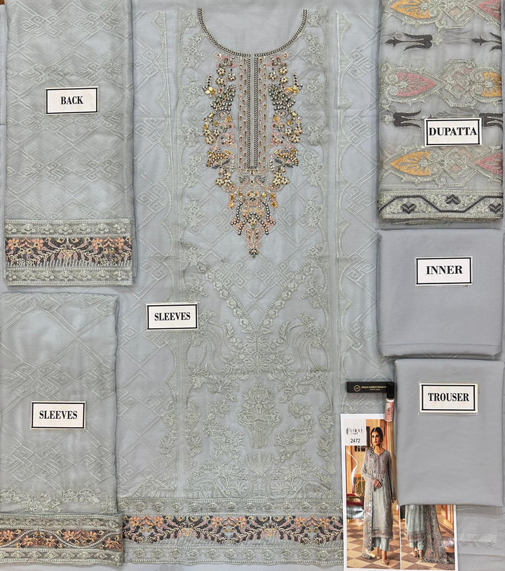 Ramsha Chiffon Suit-Replica Suits-Replica Zone