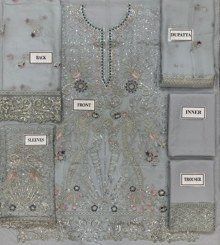 Ramsha Chiffon Suit-Replica Suits-Replica Zone