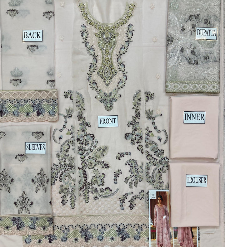 Ramsha Chiffon Suit-Replica Suits-Replica Zone