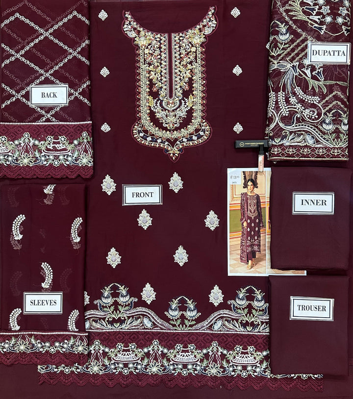 Ramsha Chiffon Suit-Replica Suits-Replica Zone