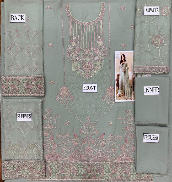 Ramsha Chiffon Suit-Replica Suits-Replica Zone