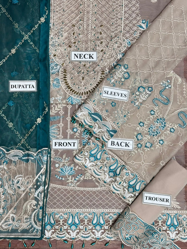 Ramsha Chiffon Suit-Replica Suits-Replica Zone