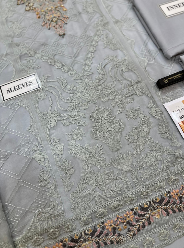 Ramsha Chiffon Suit-Replica Suits-Replica Zone
