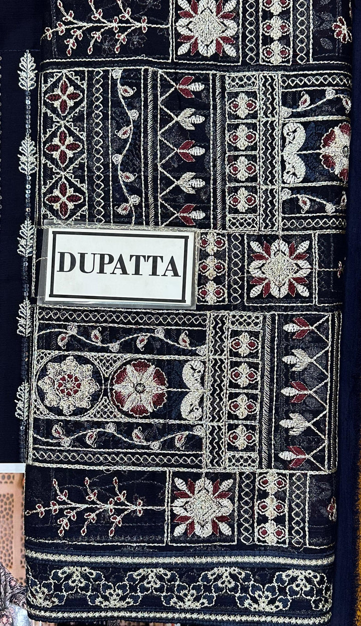 Ramsha Chiffon Suit-Replica Suits-Replica Zone