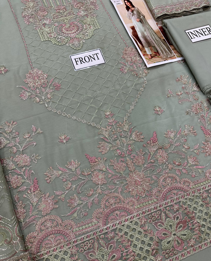 Ramsha Chiffon Suit-Replica Suits-Replica Zone