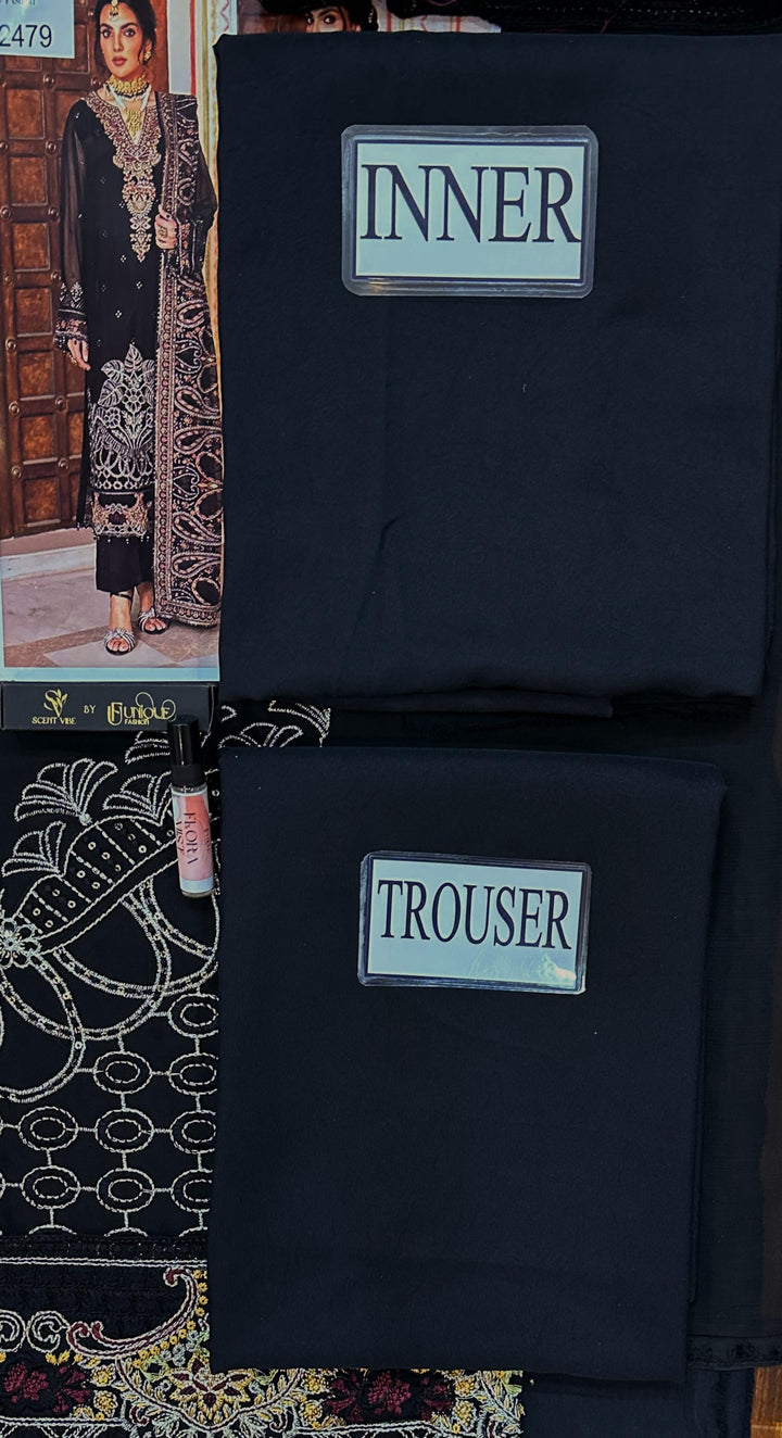 Ramsha Chiffon Suit-Replica Suits-Replica Zone