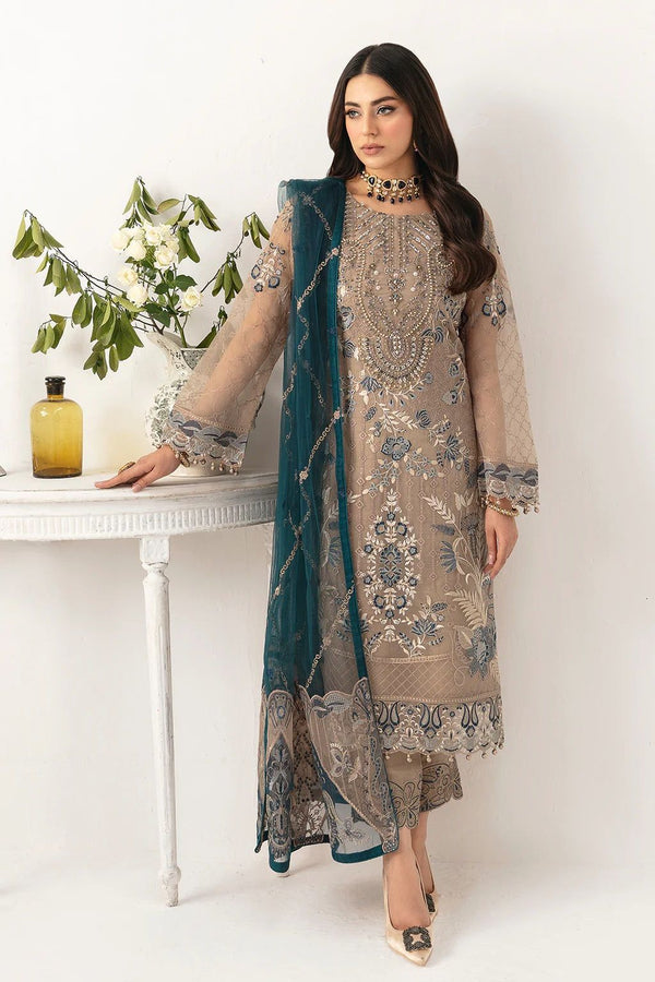 Ramsha Chiffon Suit-Replica Suits-Replica Zone