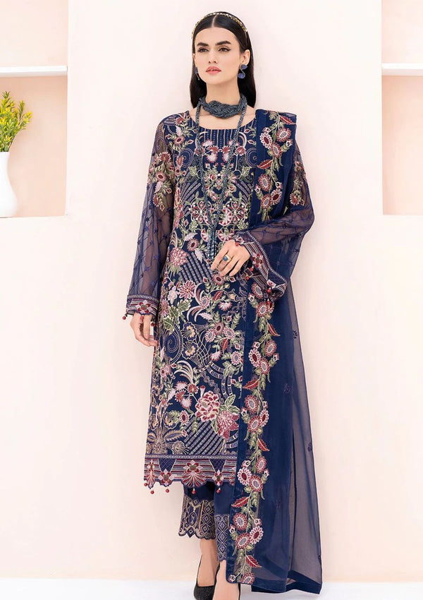 Ramsha Chiffon Suit-Replica Suits-Replica Zone