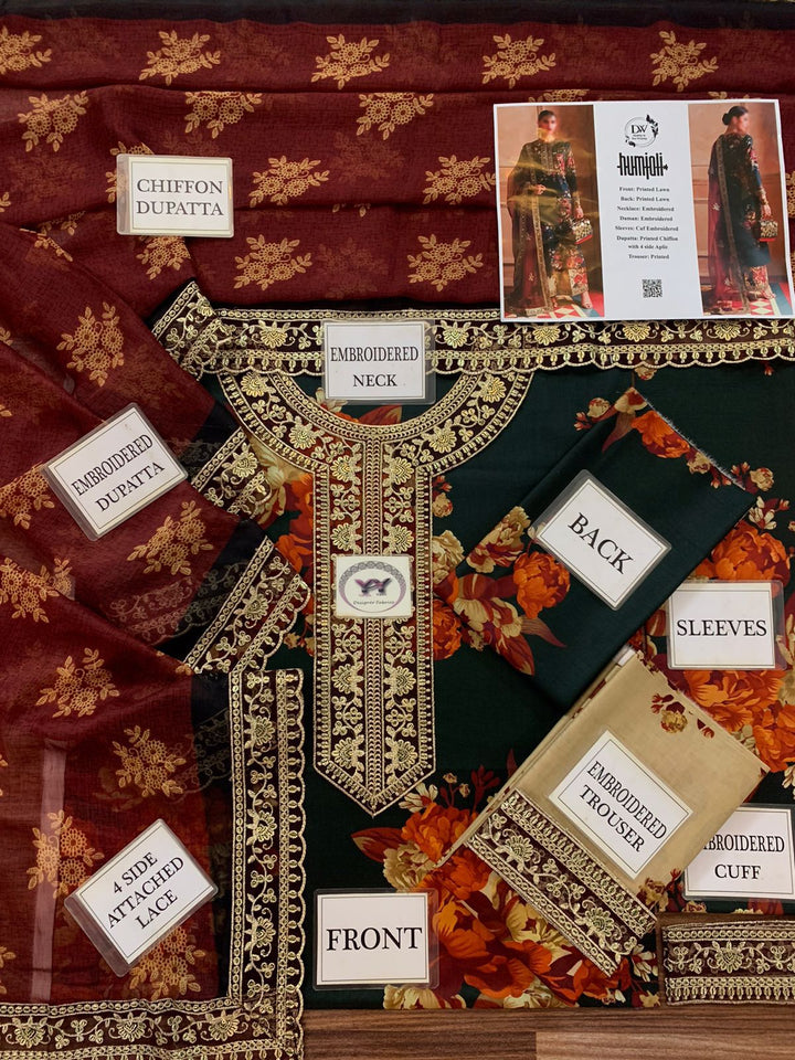 Ramsha Lawn Suit-Lawn Suits-Replica Zone
