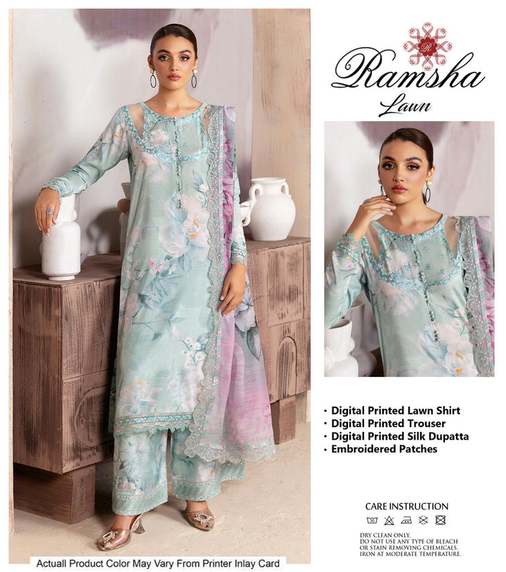 Ramsha Lawn Suit-Lawn Suits-Replica Zone
