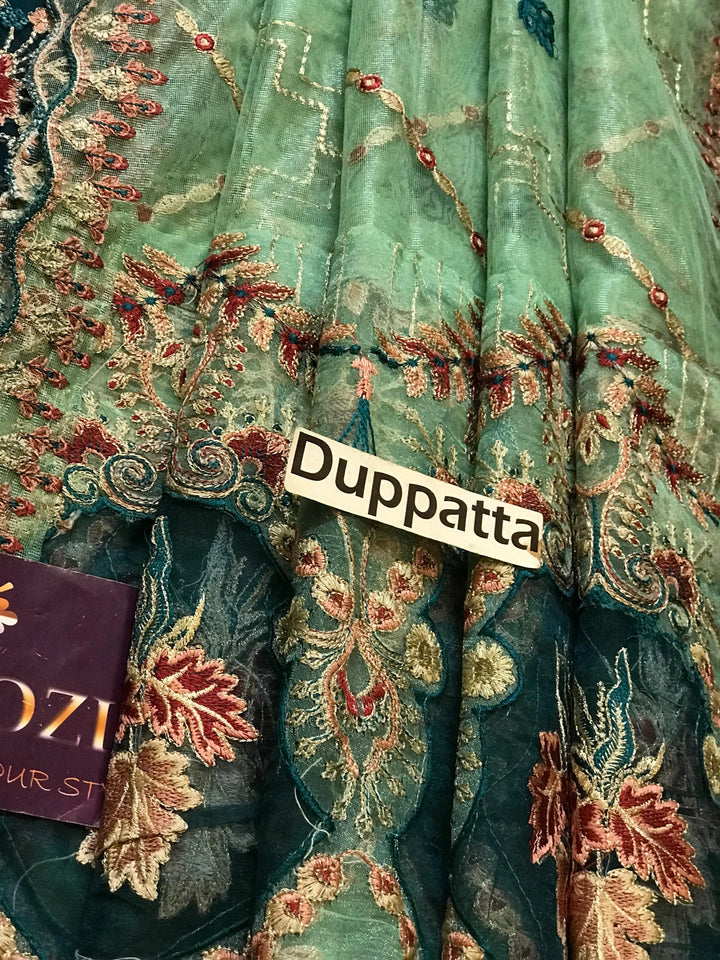 Ramsha Organza Suit-Replica Suits-Replica Zone