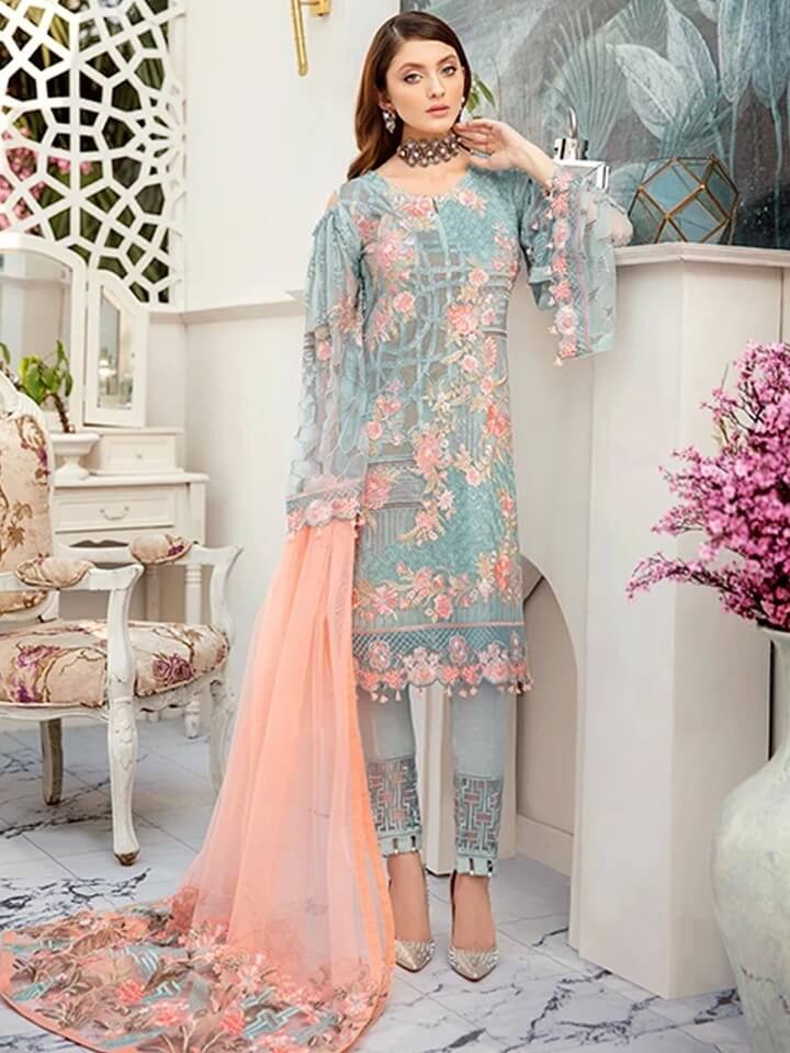 Ramsha Organza Suit-Replica Suits-Replica Zone