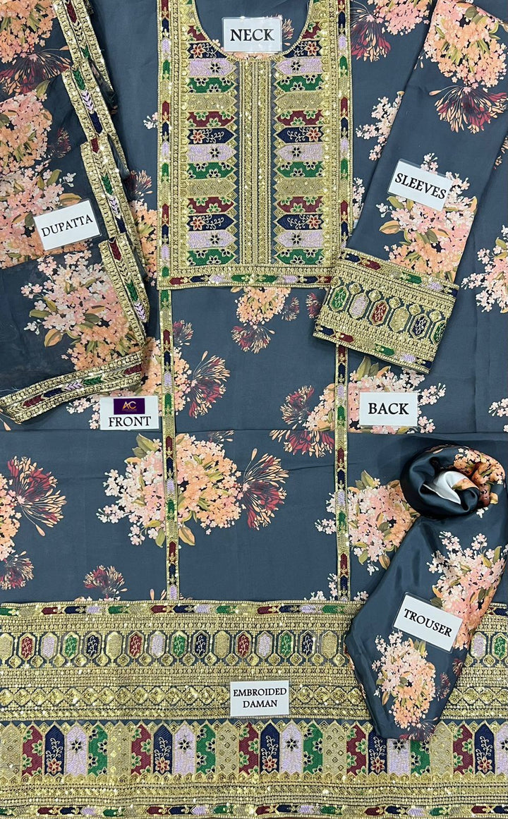 Sabya Sachi Silk Suit-Replica Suits-Replica Zone