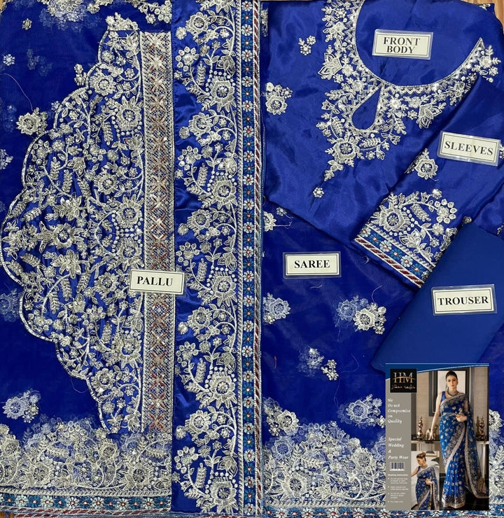 Sadia Asad Net Saree-Bridal Suits-Replica Zone