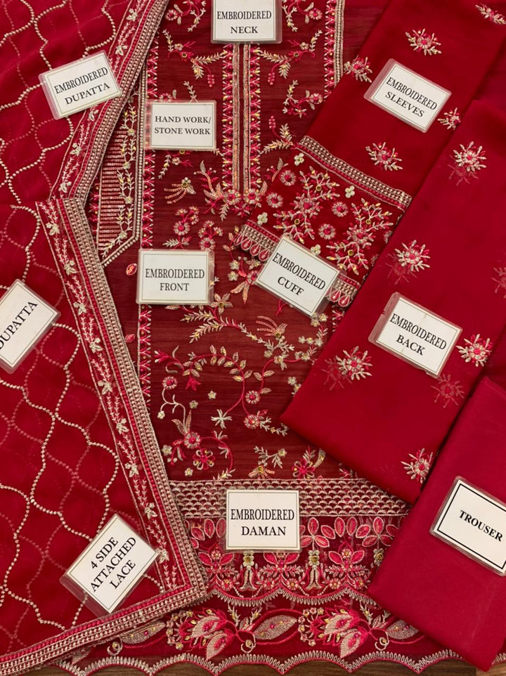Sahane Chiffon Suit-Replica Suits-Replica Zone