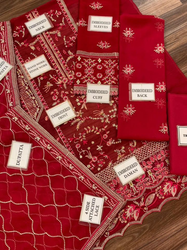 Sahane Chiffon Suit-Replica Suits-Replica Zone