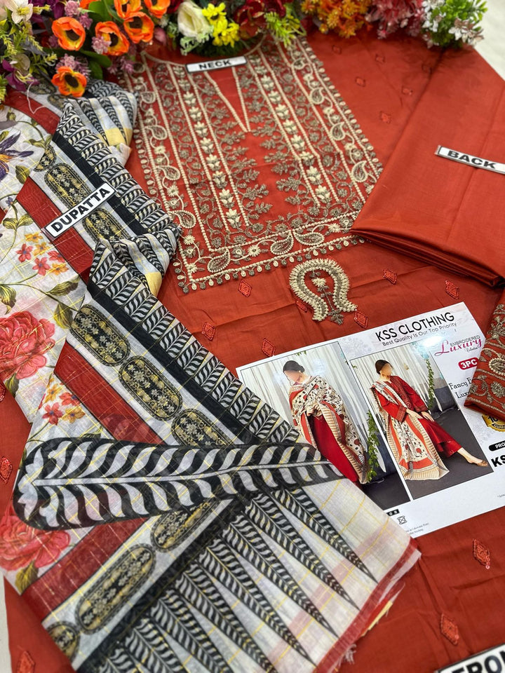 Sana Safinaz Lawn Suit-Lawn Suits-Replica Zone