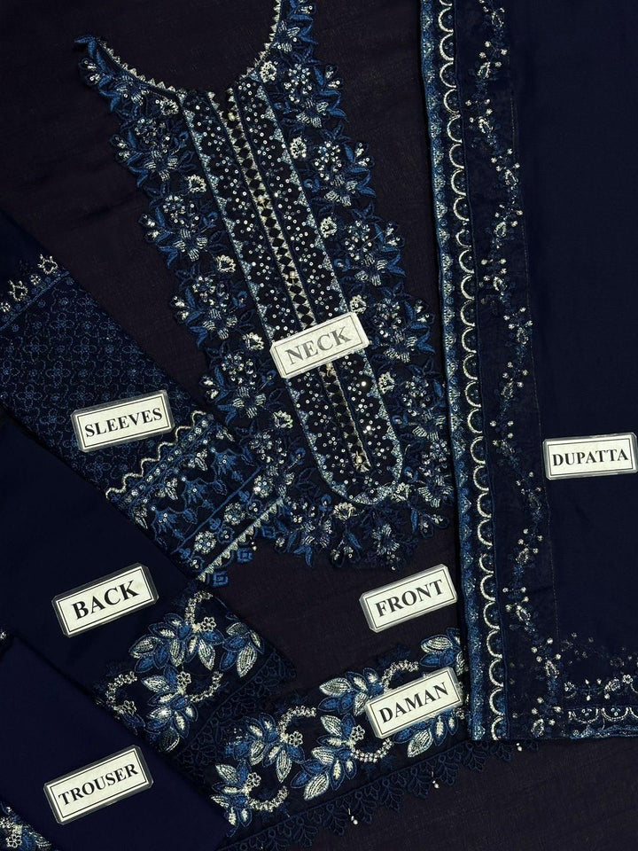 Sapphire Chiffon Suit-Replica Suits-Replica Zone