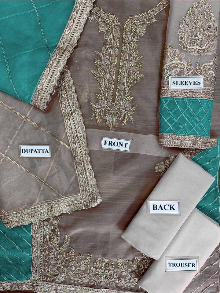 Sara Rohail Asghar Organza Suit-Replica Suits-Replica Zone