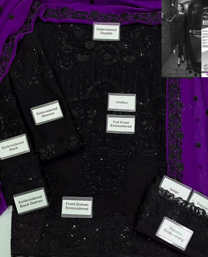Serene Chiffon Suit-Replica Suits-Replica Zone