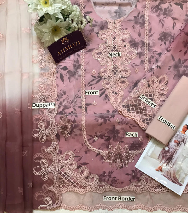 Tawakkal Organza Suit-Replica Suits-Replica Zone