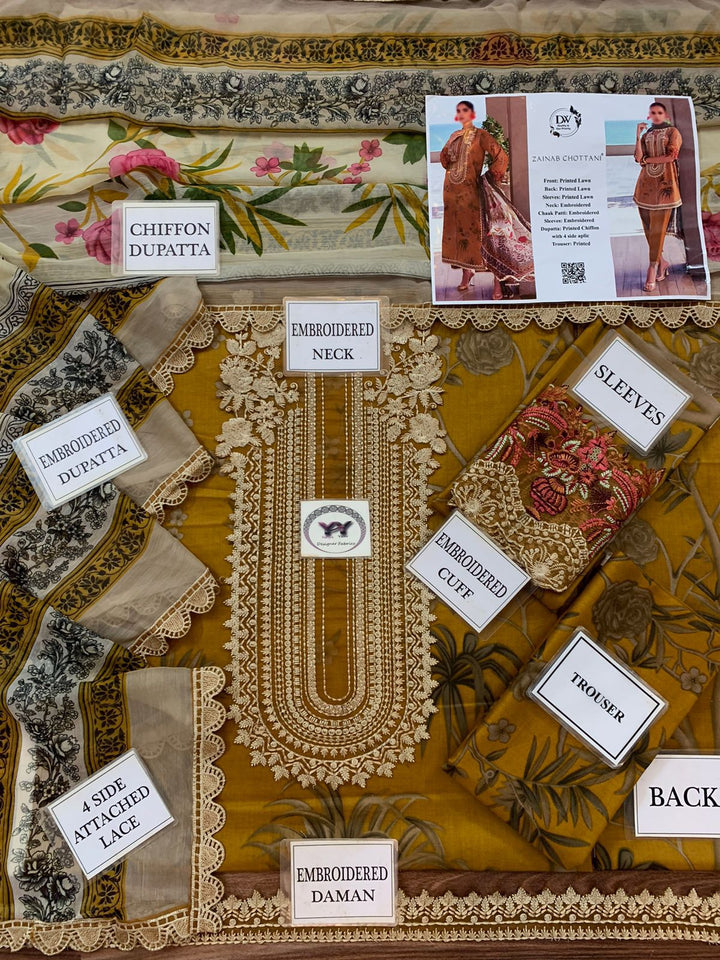 Zainab Chottani Lawn Suit-Lawn Suits-Replica Zone